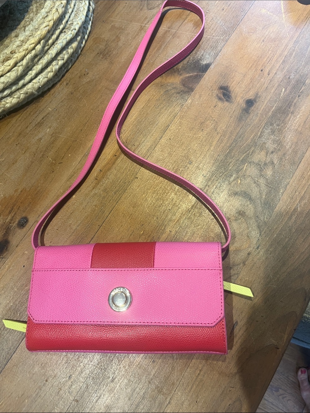 LIEBESKIN Berlin Pink and Red Crossbody Wallet Purse